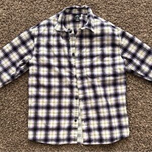H&M Purple and White Plaid button up